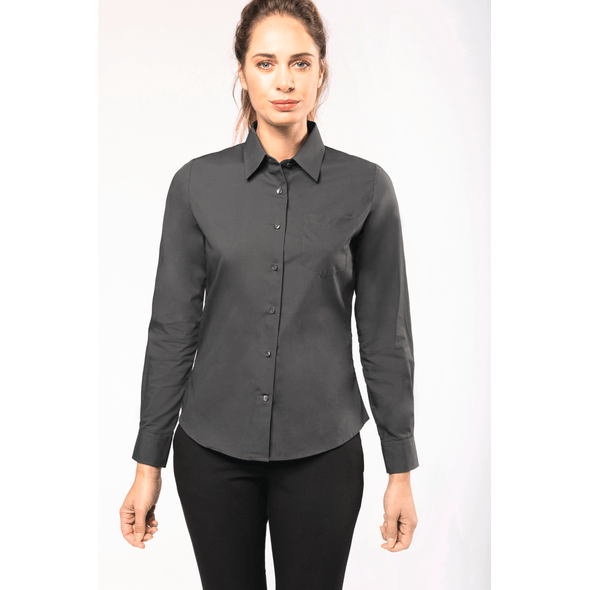 Kariban | Long-sleeved poplin shirt